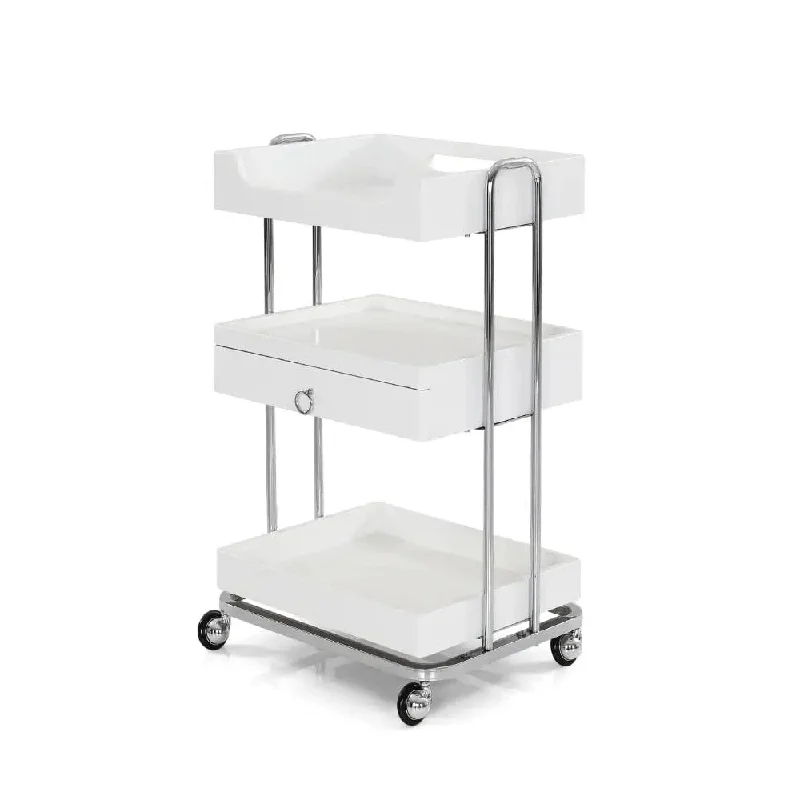 Beauty Salon Trolley OY005 White With one drawer
