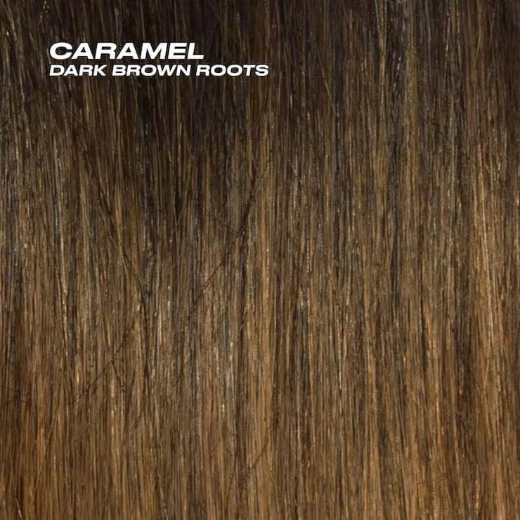 Caramel with Dark Brown Roots